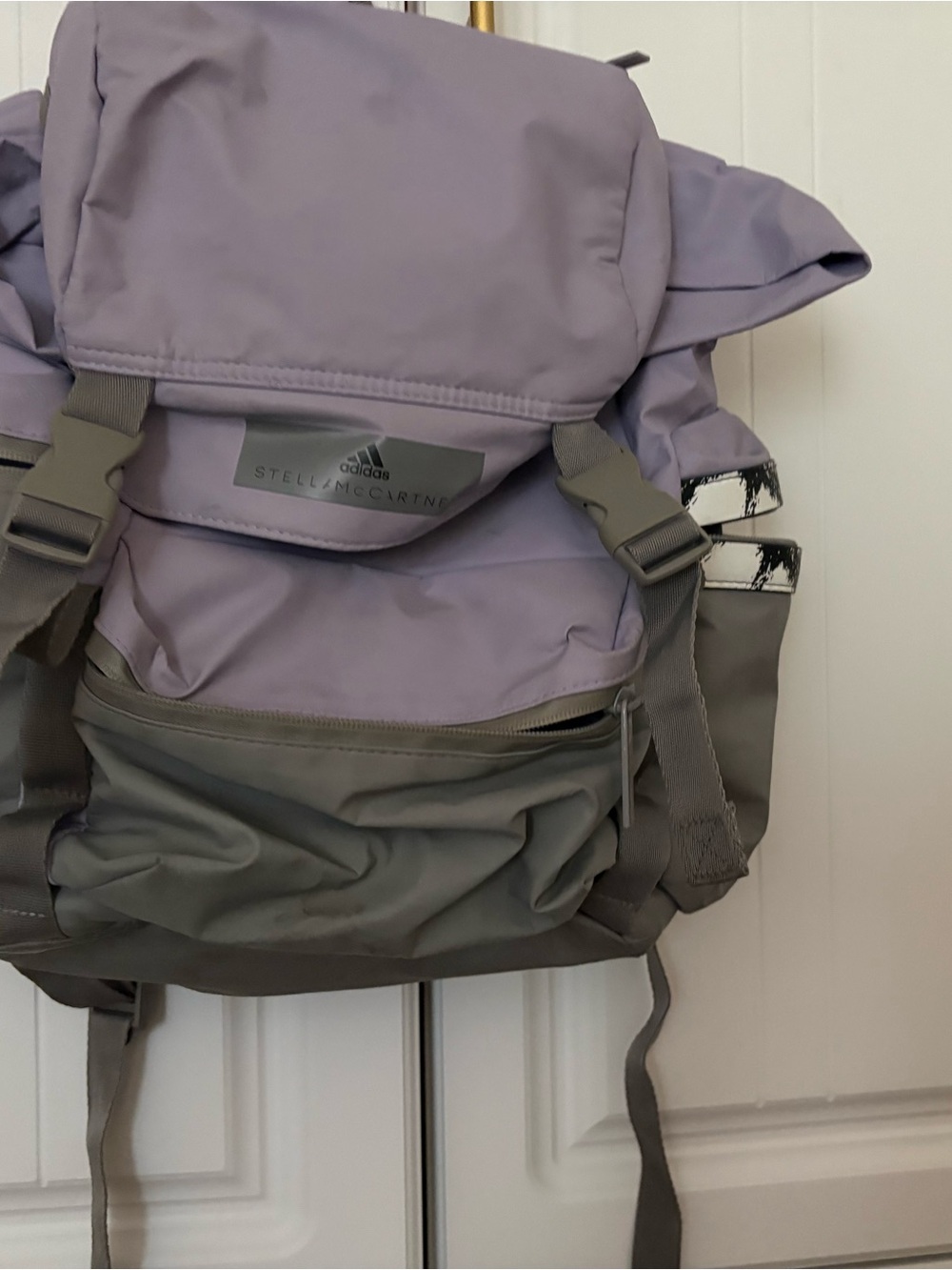 Adidas by Stella McCartney Lavender and Gray Top-Load Backpack